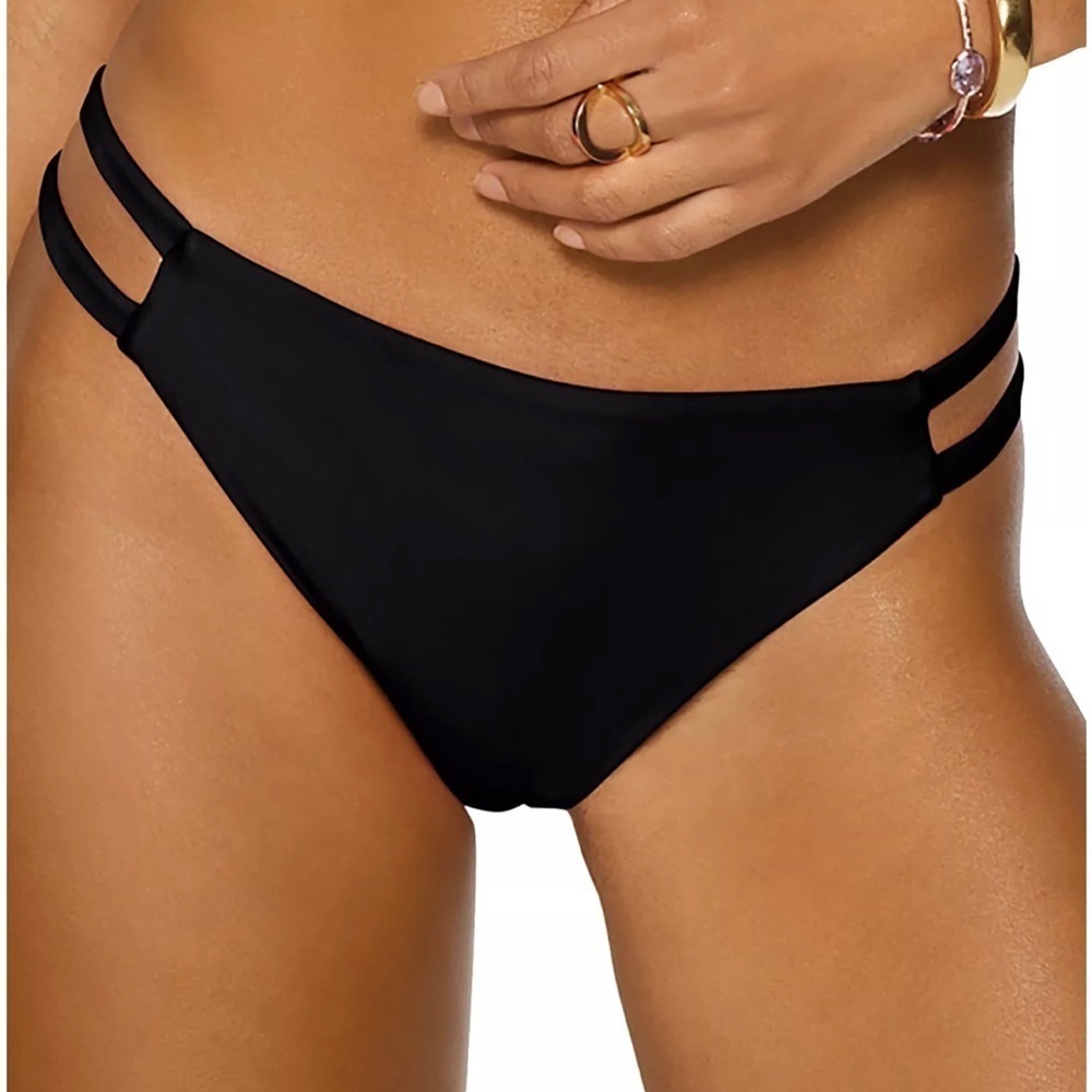Ramy Brook Dove Bikini Bottom Size S Black cut out slimming sexy cottage core